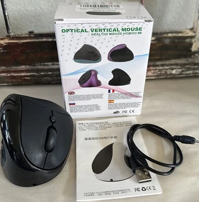 Optical Vertical Mouse Black Left hand Healthy Mouse - Image 1 of 4