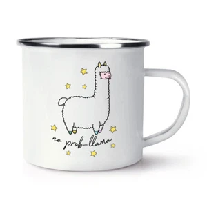 No Prob-Llama Retro Enamel Mug Cup - Funny Joke - Picture 1 of 1