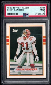 1989 TOPPS TRADED RC #30T DEION SANDERS HOF PSA 9 MINT ROOKIE #47818672 - Picture 1 of 2