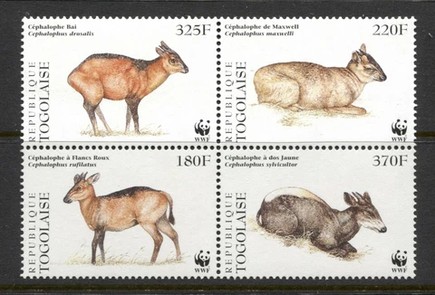 TOGO 1996, W.W.F., WILD ANIMALS, Scott 1720, MNH Cover