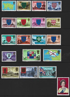 1976-80 Jersey Sg 137/155 Parish Arms and Views Definitive Set MNH - Image 1 of 2