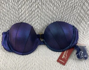 Arizona Jeans Meerjungfrau Bikini Oberteil irisierend lila Schimmer Gr. S Y2K Cosplay Schwimmen - Bild 1 von 13