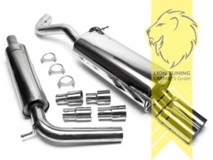 TA Technix Edelstahl Gruppe A Sportauspuffanlage für VW Polo 9N 9N3 2x76mm - Bild 1 von 1