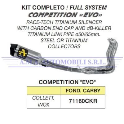 Kit COMPETITION "EVO" dBKiller fond. carby Suzuki GSX-R 1000/1000 R 2017 2018 - Immagine 1 di 4