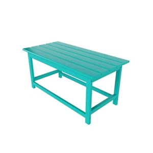 Turquoise Coffee Table, Adirondack Style | 35" Long | Lawn & Garden Accent - Picture 1 of 6