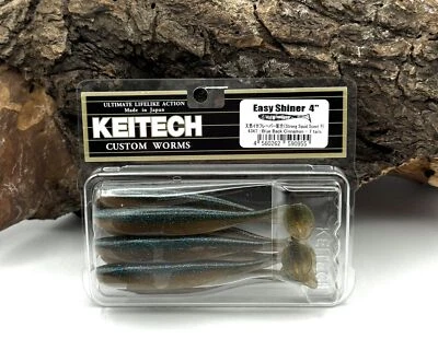 Keitech 4" Easy Shiner Blue Back Cinnamon 7 Stück 10cm 5g Gummifisch Gummiköder - Bild 1 von 2