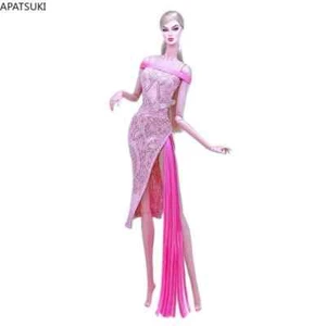 Pink Lace Handmade Dress For 11.5in. Doll Outfits Clothes Set Gown Accessories - Picture 1 of 2