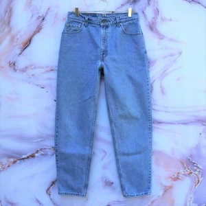 Jeans mamma vintage anni 90 Levi's 550 cotone vita alta gamba affusolata taglia 12 - Foto 1 di 6