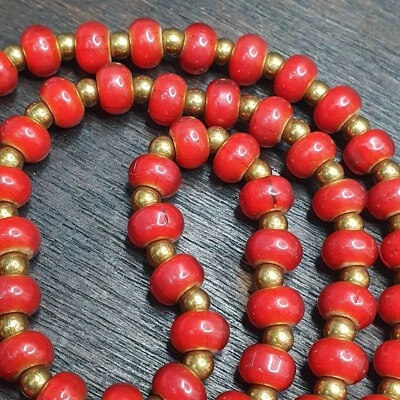 Cuentas comerciales antiguas venecianas de corazón blanco AA 7 mm Foto 1 de 4