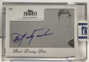 Carl Yastrzemski 2012 Topps Tribute Printing Plate Autograph Auto #d 1/1 RED SOX