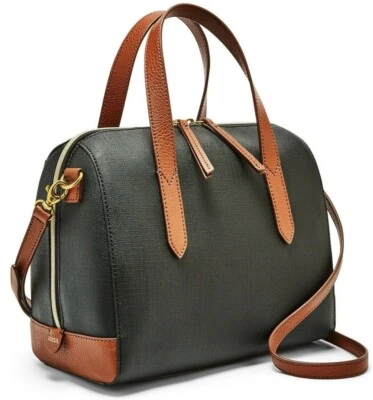 Bolso de mano Fossil Sydney negro SHB2033016 bandolera nuevo con etiquetas $150 venta al por menor F Foto 1 de 4