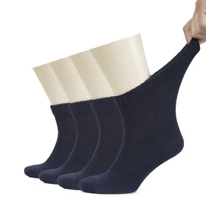 Men's Cotton Diabetic Ankle Socks Wide Thin Loose and Stretchy Seamless Toe &... - Picture 1 of 6