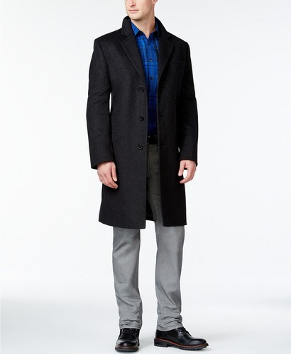 NUOVO CAPPOTTO SOPRABITO MICHAEL KORS $495 ANTRACITE MADISON MISTO LANA CASHMERE TAGLIA 38R