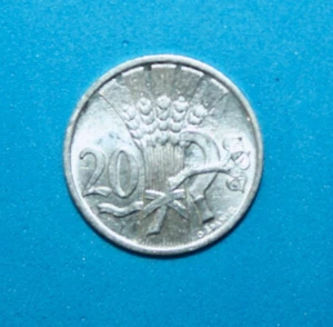 S4 - Czechoslovakia 20 Haleru 1951 Brilliant Unc. Aluminum Coin *** Nice Coin - Picture 1 of 2