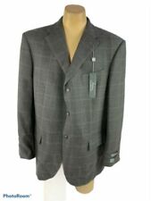 Oscar de la Renta Blazer Single-Breasted Dark Gray Sport Coat Formal Men Suit Jacket Preppy Gothic Dickens Pea Coat Designer Blazer XL Large