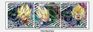 Dragon Ball Super Glimmering in the Dark, Pitch-Black Rare -Goku, Vegeta, Vegito - Picture 1 of 7