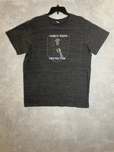 NPR KCRW 89.9 FM Radio Heather Gray Protector T-Shirt Adult XL - Picture 1 of 3