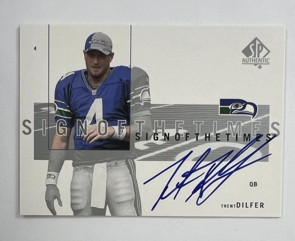 2001 Upper Deck Trent Dilfer Sign of the Times  Auto  AR136 - Image 1 of 2
