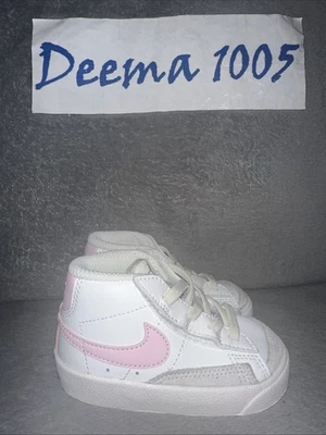 Zapatos deportivos Nike Blazer Mid 77 para niños pequeños 'espuma blanca/rosa' DA4088 106 - talla 5C Foto 1 de 4