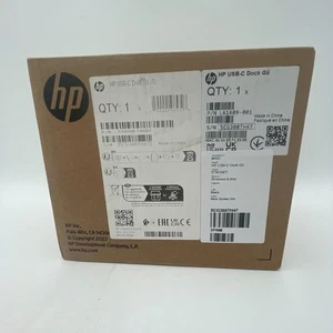 HP USB-C - Dock G5 - 5TW10ET - Black - Windows & Mac - NEW SEALED - Picture 1 of 5