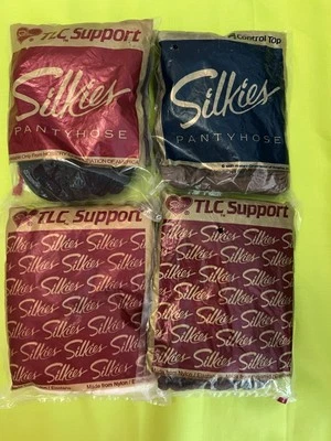Lote de 4 pares de pantimedias Silkies TLC Support control total de piernas - varios colores Foto 1 de 4