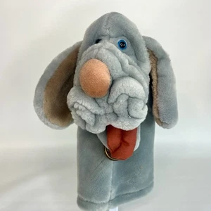 1984 Ganz Bros Wrinkles The Dog Hand Puppet Plush 8" with Dog Tag VTG - Bild 1 von 8