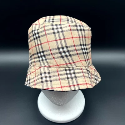 Sombrero Para Hombres Beige A Cuadros Gorra Ala Ancha Lona Verano Sol Playa Ropa de Calle Foto 1 de 4