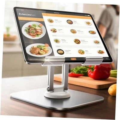  for iPad Stand for Desk【360° Adjustable】 Tablet Stand Holder All Metal Silver - Image 1 of 4