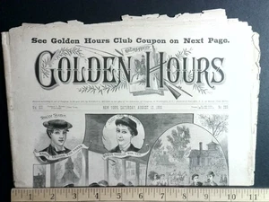 Golden Hours by Fred Thorpe 1893 Illustrated Rare Adventure Comics - Bild 1 von 3