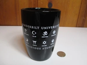 Vanderbilt University Nashville TN Religionswissenschaft 14 Unzen Schwarz Steinzeug Becher - Bild 1 von 6