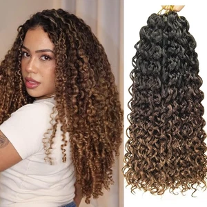 8 Packs Curly Crochet Hair GoGo Crochet Women Braid Synthetic Extension C16 18" - Picture 1 of 7
