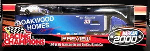 Racing Champions Joe Nemechek Oakwood Nascar Preview Transporter & Stock Car - Picture 1 of 3