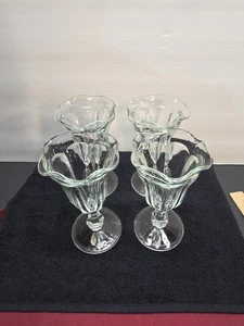 4 Vintage Parfait/Sonntag Eisgläser gebraucht Set (4) (JK) - Bild 1 von 11