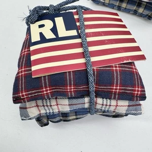 3 Vintage Ralph Lauren Sachet Pouches Drawer Denim Plaid Flag RARE - Bild 1 von 4
