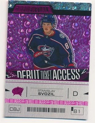 STANISLAV SVOZIL 2023-24 UPPER DECK CREDENTIALS PINK DEBUT TICKET ACCESS #12/49 - Image 1 of 2