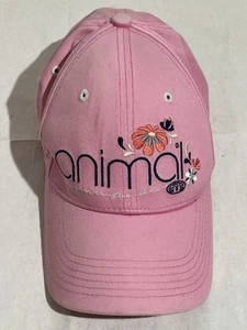 Animal Baseball Cap Pink Embroidered Logo Floral 100% Cotton Genuine - Picture 1 of 17