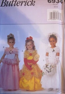 UNCUT Butterick SEWING Pattern 6934 Princess Wedding Dress Halloween Costume - Picture 1 of 1