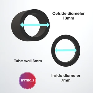 NEOPRENE RUBBER TUBING 13mm OD x 7mm ID with 3mm wall per metre | HYT - Picture 1 of 2