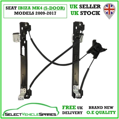 NUEVO SEAT IBIZA MK4 6J (5 PUERTAS) PASAJERO REGULADOR VENTANA DELANTERA IZQUIERDA 2009-2017 Foto 1 de 4