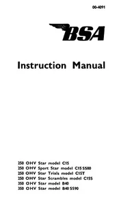 (0332) 1962 BSA C15 Star SS80 C15T C15S B40 SS90 instruction book - Picture 1 of 1