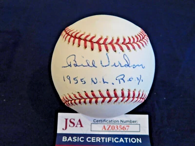 Bill Virdon Signed / Autographed ONL Bill White Baseball Inscribed JSA COA - Image 1 of 2