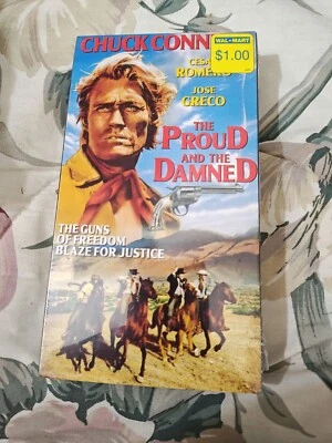 THE PROUD AND THE DAMNED-CHUCK CONNORS VHS (1990) New Sealed - Image 1 of 4