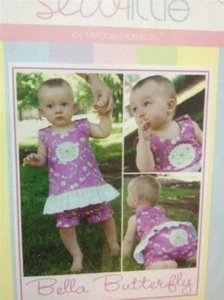 Sew Little Sewing Pattern 0006 Baby Infant Bella Butterfly Size NB - 2 yrs Uncut - Picture 1 of 3