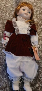 Brinns Porcelain Dolls Bloomer Girl 1989 In Dust Cover W/Original Box - Picture 1 of 7