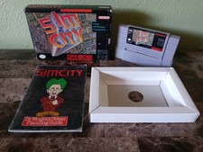 Original SimCity Super Nintendo Entertainment System 1991 in Box w/Manual SNES 
