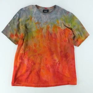 T-shirt delfino rosa colore tie dye / personalizzata tinta a mano / maglietta bianca skateboard - Foto 1 di 5