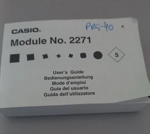 CASIO MANUAL MODULO 2271 PRG-40 - Bild 1 von 3