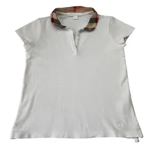 Burberry Girls Check Collar Polo Shirt - Picture 1 of 11