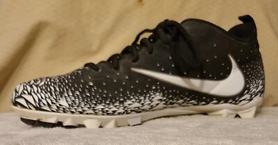 EUC Nike Vapor Varsity Low TD Football Cleats 880319-010 Mens Sz 12 Black White - Image 1 of 4