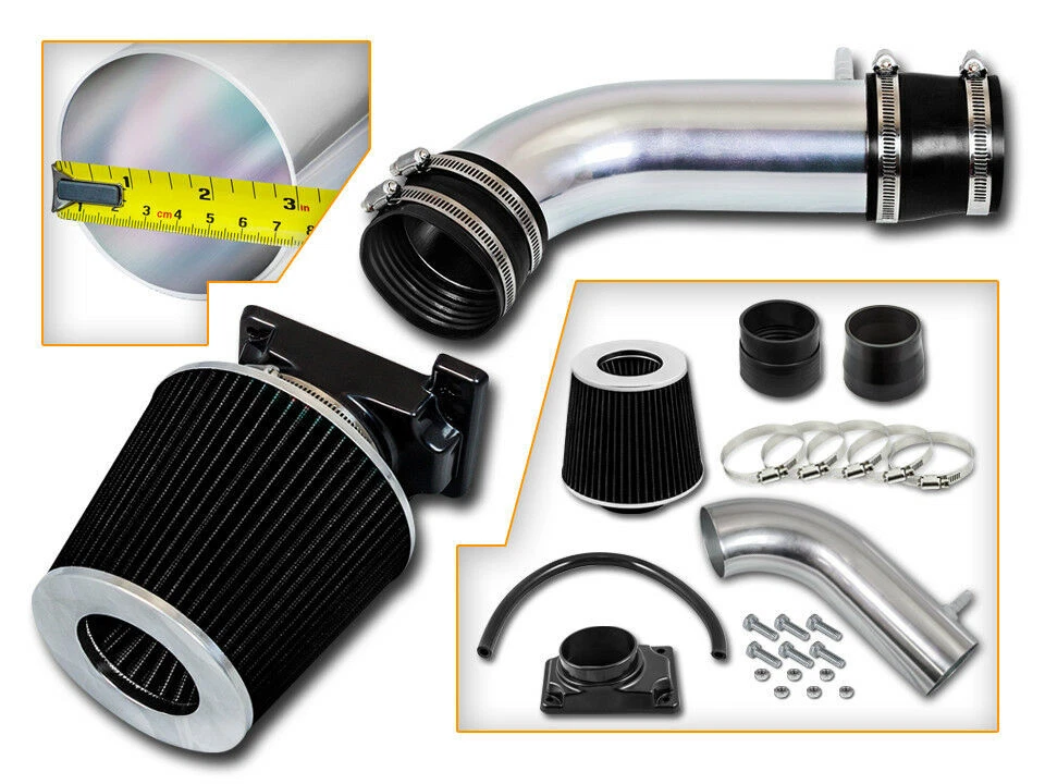 Kit de admisión de aire deportivo + filtro seco NEGRO para 92-03 Montero / Montero Sport 3,0 L V6 Foto 1 de 1